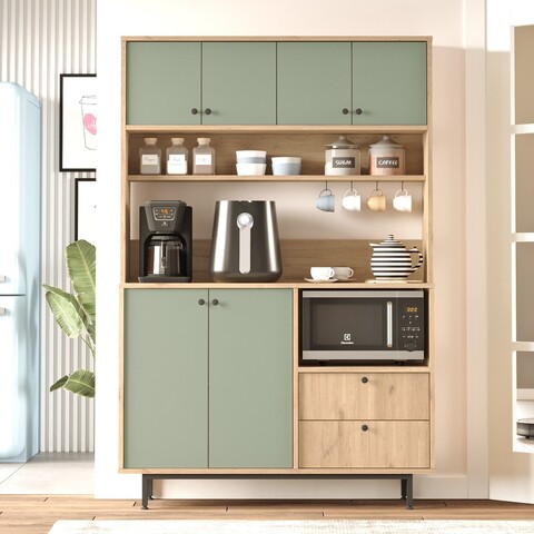 Dulap multifunctional, Locelso, RE5-SY, Stejar / Verde