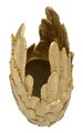 Vaza decorativa Feathers, Mauro Ferretti, 32x34x80 cm, polirasina, auriu