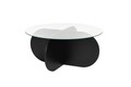 Masuta de cafea, Nordure, Aeris, Lemn negru / Transparent