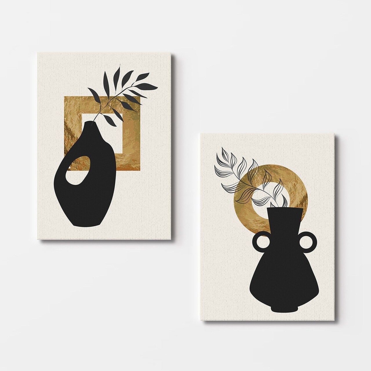Set 2 tablouri decorative, 2KNV4279, Lemn, Multicolor - view 3