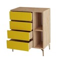 Dulap, Mod Design, YUMİ, 70x86x40 cm, Stejar / Galben