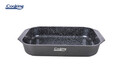 Tava cu acoperire ceramica Dark Line, Cooking by Heinner, 39.5x26x6.5 cm, aluminiu turnat, negru