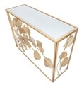 Consola Leaf, Mauro Ferretti, 108x36.5x80 cm, fier, auriu