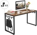 Birou, Vasagle, 140 x 60 x 75 cm, PAL/otel, maro rustic