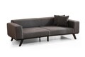 Canapea extensibila 3 locuri, Artie, 560ARE2915, Lemn de fag / PAL, Antracit