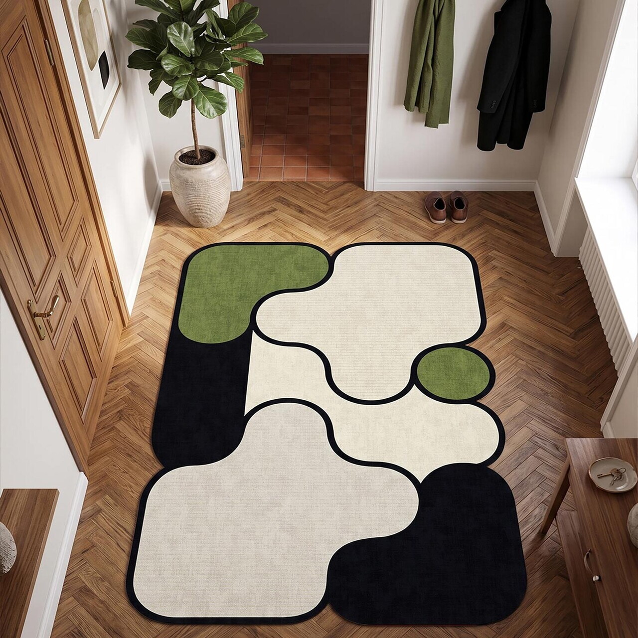 Covor, Fr364, 80x200 cm, Verde — imaginea 2