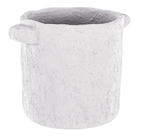 Ghiveci, Ercolano Basin, Bizzotto, 22×16.5×16.5 cm, ciment, alb Bizzotto