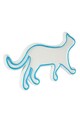 Decoratiune luminoasa LED, Kitty the Cat, Benzi flexibile de neon, DC 12 V, Albastru