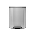 Cos de gunoi cu pedala, Brabantia, Bo Pedal, 60 L, 36.3x54.1x65.2 cm, otel, argintiu