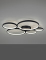 Plafoniera Rondo, TRIO, 59x53x5.5 cm, 49W, 1x SMD, metal, negru mat