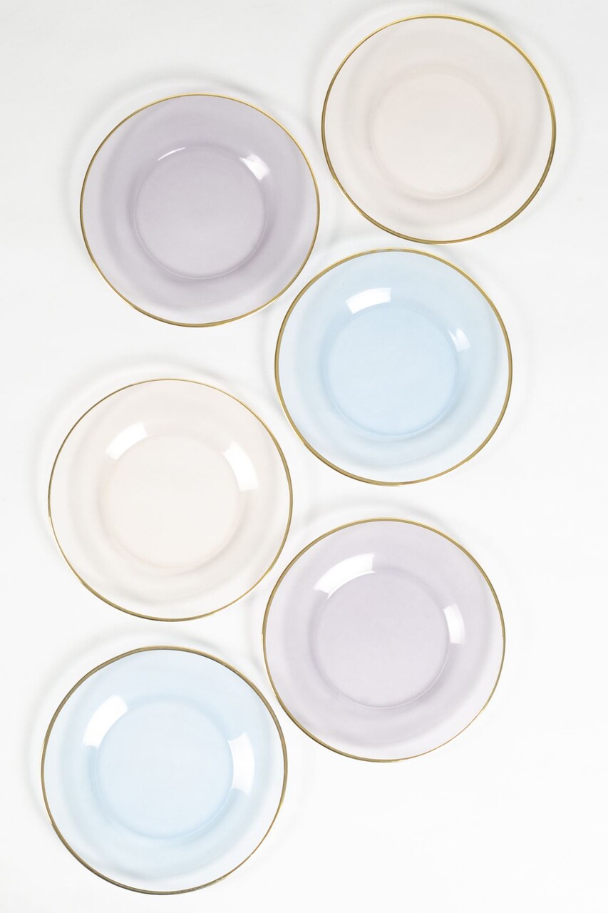 Set platouri servire desert, Hermia, 127RKL1610, Mov / Somon / Albastru - imagine 3