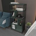 Corp biblioteca, Zena Home, Valero, 60x120x29.6 cm, PAL, Negru/Verde