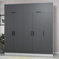 Dulap pentru haine, Minerva, Kale, 225x255x52 cm, PAL, Antracit