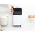 Cos de gunoi, Brabantia, Bo Small, 12 L, 23x29.5x45.5 cm, otel, alb