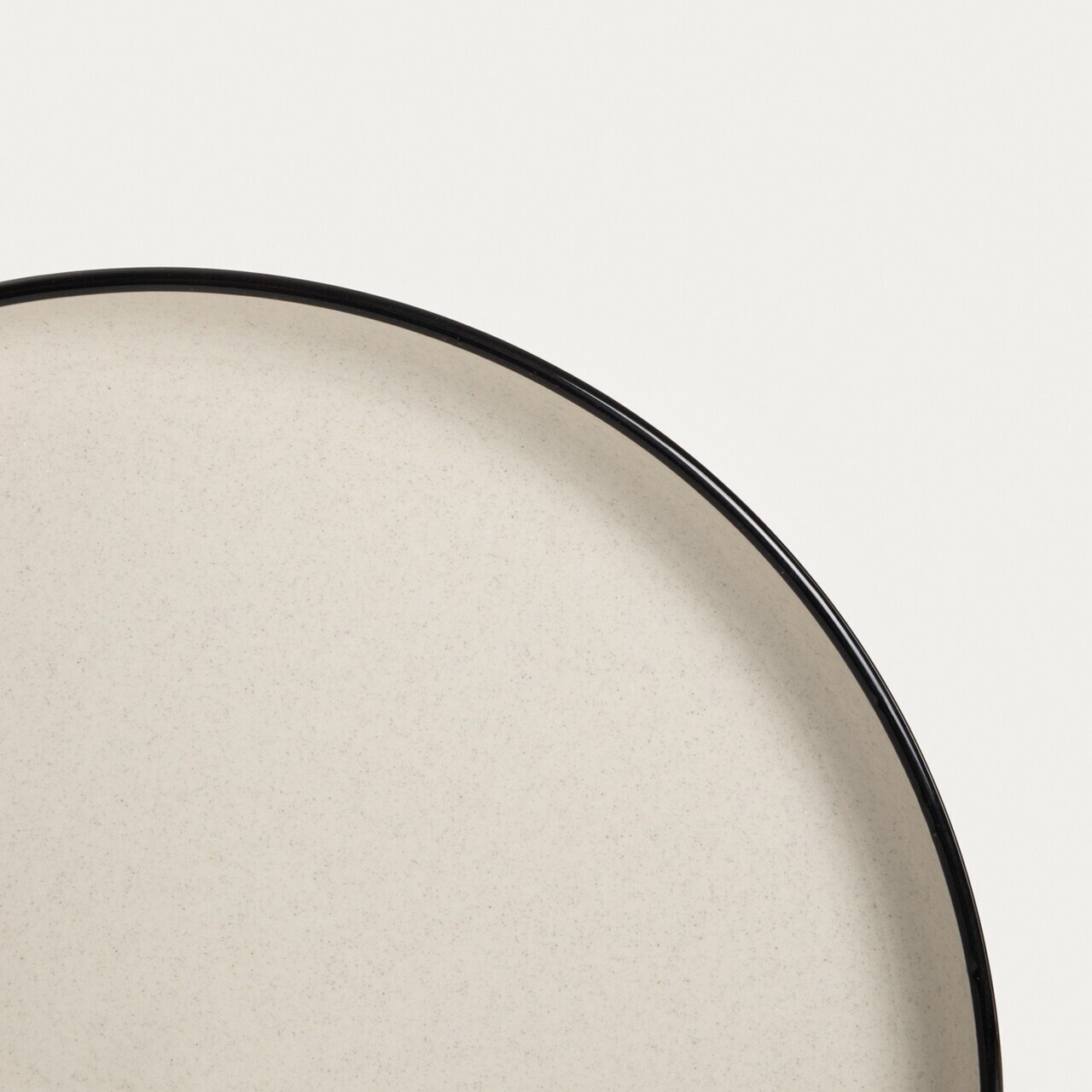Set 4 farfurii intinse Azra, Homla, 27.5 cm, ceramica, bej/negru - view 6