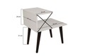 Noptiera, Kalune Design, Cross, Travertin / Negru