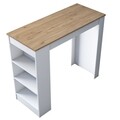 Masa bucatarie, Rani, JA103 - 2345, 120 x 100 x 50 cm, pal melaminat, nuc/alb