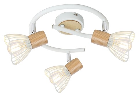 Lustra Chile, Candellux, 42 x 15.5 cm, 3 x E14, 25W, alb/natural
