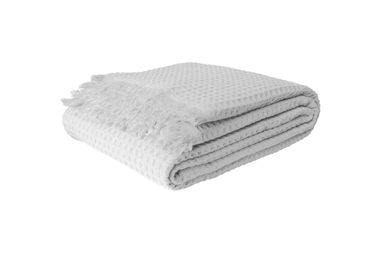Cuvertura matlasata dubla, Waffle - White, ICF Bedroom, Bumbac