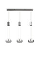 Lustra Franklin, TRIO, 85x14x150 cm, 9W, 3x SMD, aluminiu, argintiu mat