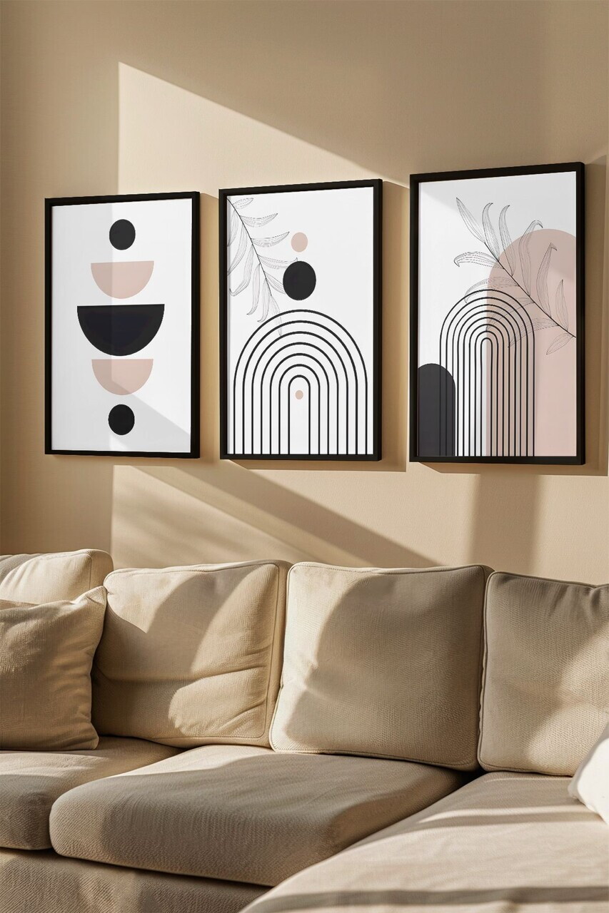 Tablou decorativ, Artvmodel12-Sıyah, Lemn masiv, MDF, Multicolor