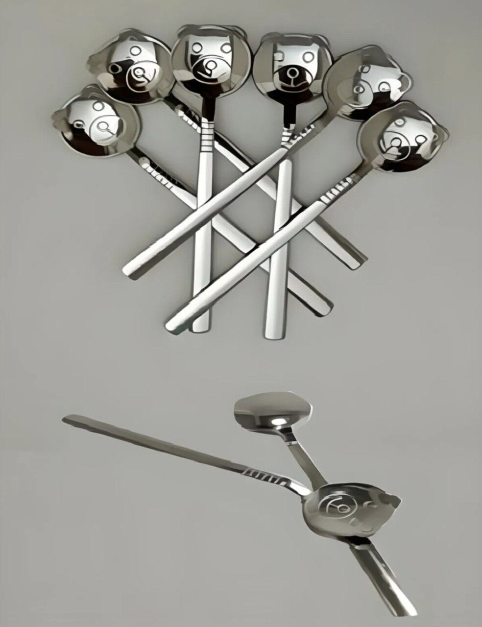 Set lingurite pentru ceai / cafea, Hermia, 960DYN1943, Argintiu - imagine 2