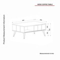 Masuta de cafea, Tera Home, Nero, 90x40x60 cm, PAL, Maro inchis