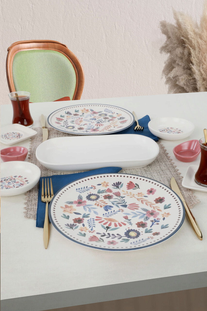 Set de mic dejun, Keramika, 275KRM1658, Ceramica, Multicolor - 2 | YEO