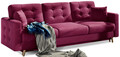 Canapea extensibila 3 locuri ELTAP, Ask03, Asgard, 233x92x93 cm, lemn/poliester, roz inchis