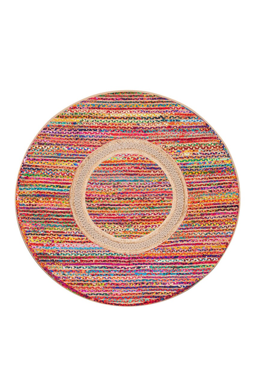 Covor Colored Jute Çap 100 Multicolor