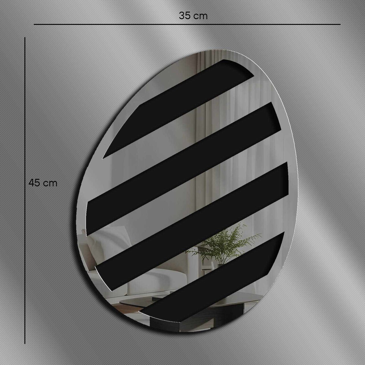 Oglinda decorativa, EAS004SMOKED, Baza din 100% EVA (Grosime: 10 mm), Afumat — imaginea 4
