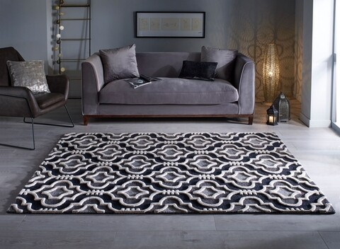 Poza Covor Amira Grey, Flair Rugs, 120 x 170 cm, bumbac, gri