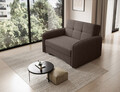 Canapea extensibila 1 loc, ELTAP, Laine, 102x109x84 cm, lemn/poliester, maro inchis