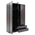 Dulap pentru haine Royal, Pakoworld, 150x58x230 cm, PAL melaminat, wenge