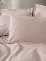 Lenjerie de pat pentru o persoana, L'essentiel Maison, Plain, Bumbac Ranforce, Roz pudra