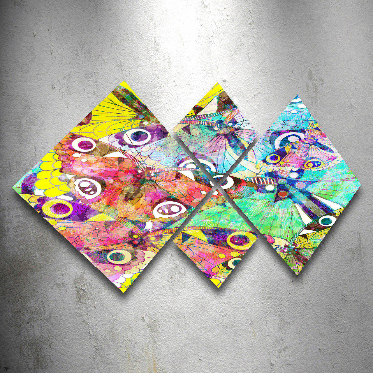 Set 4 tablouri decorative, 4MDF172686509, MDF, Imprimat UV, Multicolor - 1 | YEO