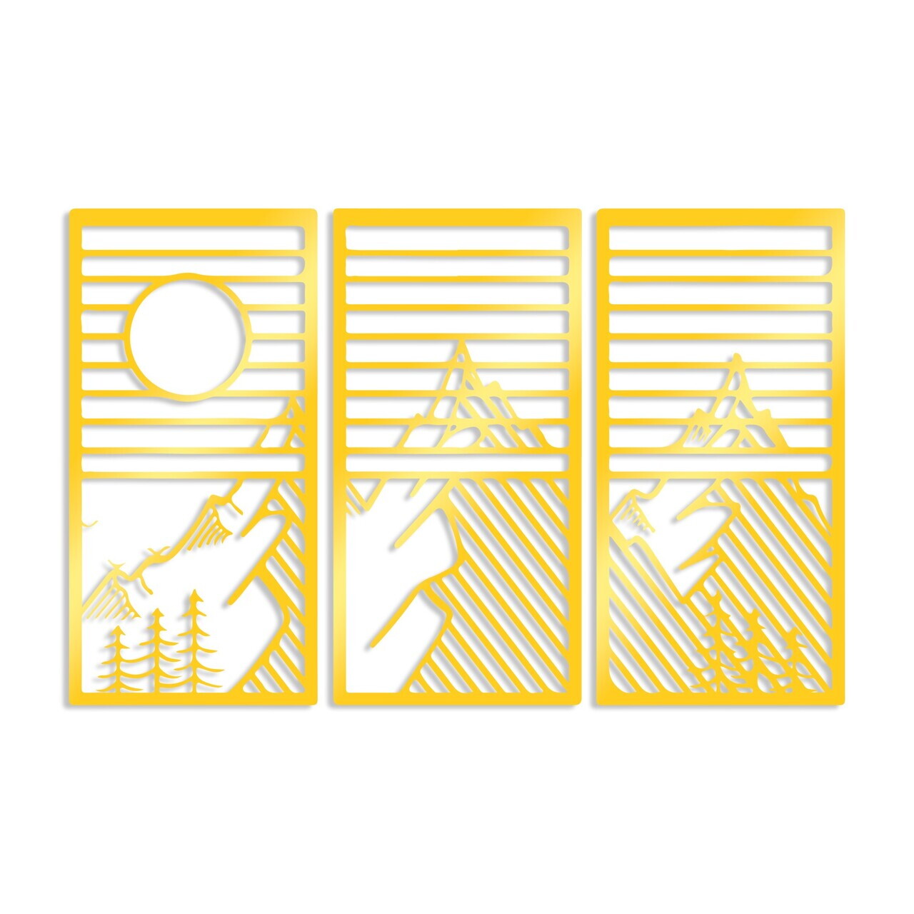 Decoratiune de perete, Scenic Trio G, Grosime: 1,5 mm, Auriu — imaginea 4