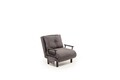 Canapea extensibilă cu 1 loc, Futon, 859FTN2343, Metal , Gri