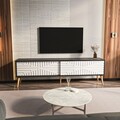 Comoda TV, Zena Home, Riso, Alb/Negru