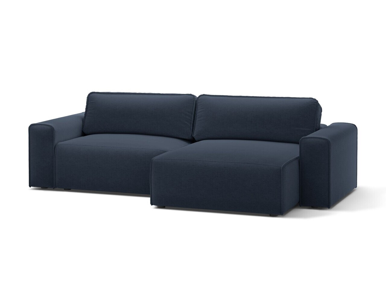 Coltar extensibil dreapta 3 locuri, Victor, Micadoni Home, 246x148x83 cm, tesatura structurata, albastru regal — imaginea 2