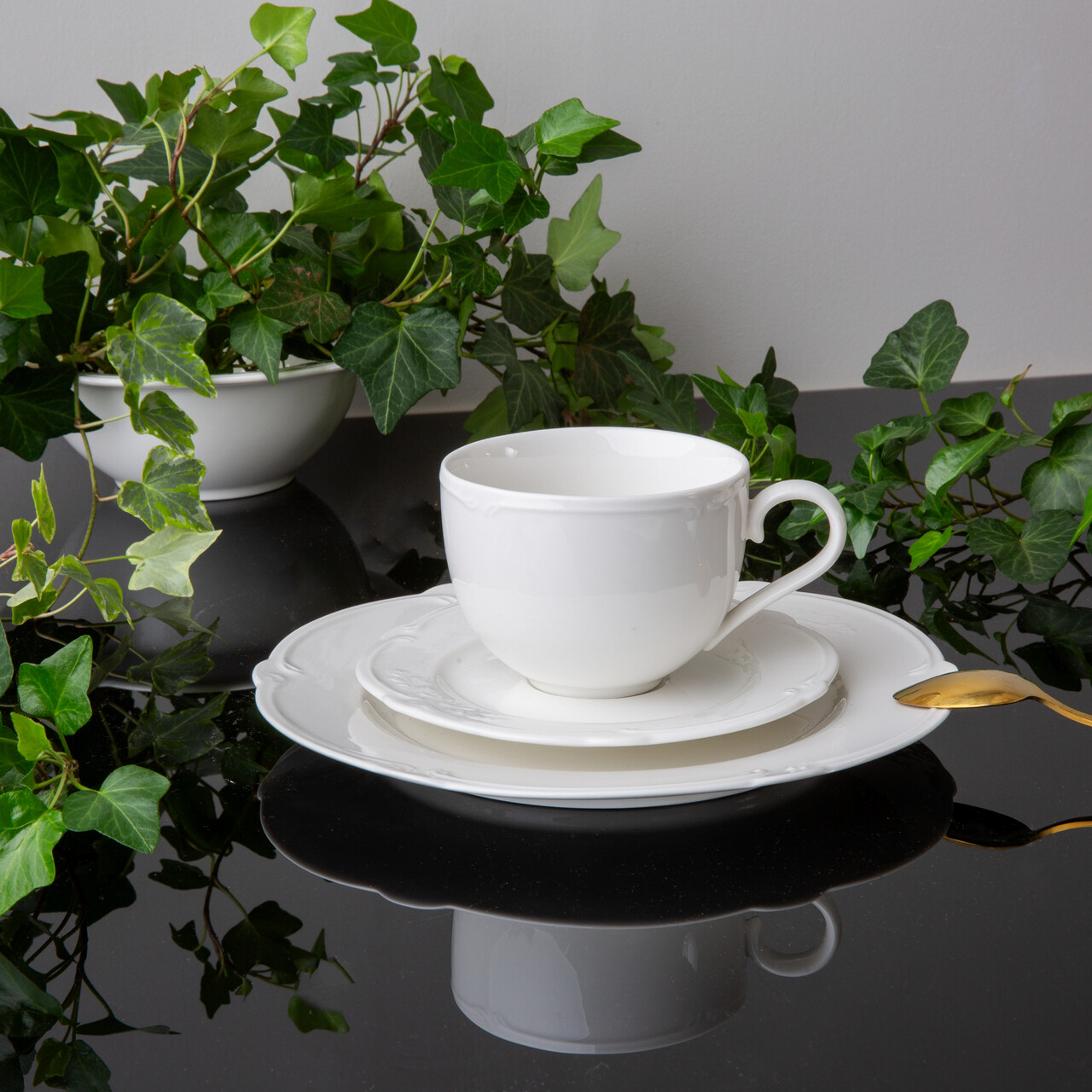 Set ceai / cafea 12 piese Pola Ambition 220 ml portelan alb