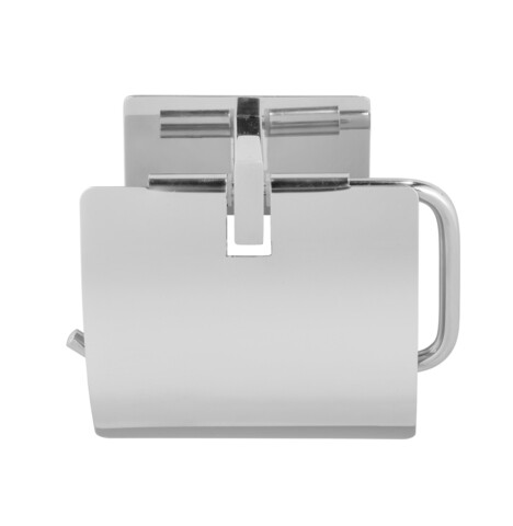 Suport hartie igienica, wenko, turbo-loc, genova shine, 14 x 11.4 x 6.2 cm, inox, gri