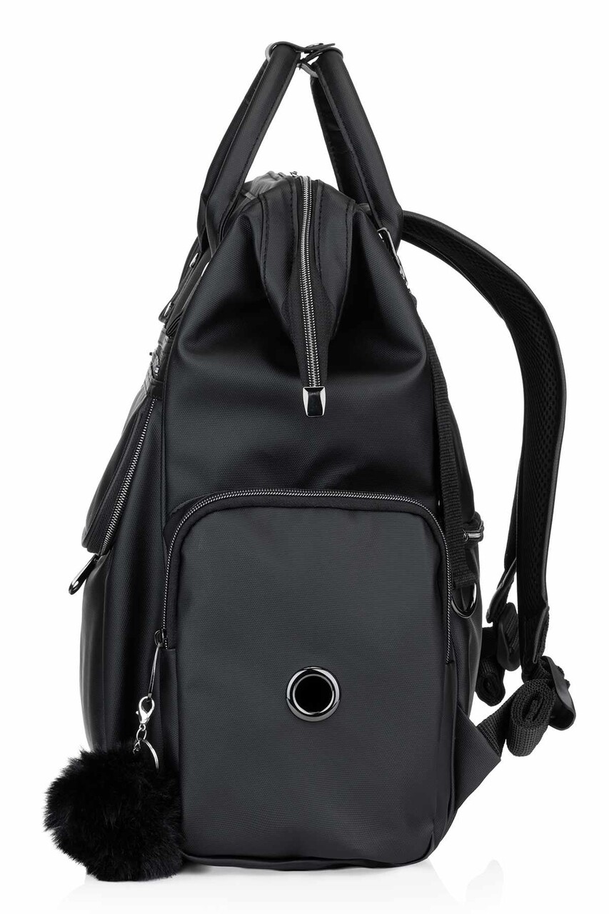 Ghiozdan multifunctional pentru mamici, Wallxpert, Luxella, Negru - imagine 3