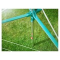 Uscator rotativ Leifheit, Linomatic 500 Easy, 50 m capacitate de uscare, aluminiu/plastic, argintiu/turcoaz