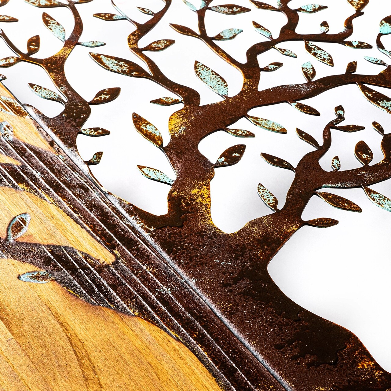 Decoratiune de perete, Mysterious Tree, Lățime: 60 cm Înălțime: 58 cm Adâncime: 3 cm, Multicolor - view 6
