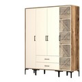 Dulap pentru haine, Hommy Craft, Kumsal STP, 160x47.5x201.4 cm, PAL, Maro/Crem