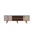 Comoda TV, Mod Design, Seva, 120x53x40 cm, Stejar / Alb