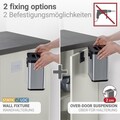 Cos de gunoi Colin, Wenko, 20.5x12.5x21 cm, inox/ABS/polipropilena, argintiu/negru
