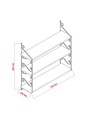 Raft pentru perete Armoni, Decormet, 3 nivele, 72x20x80 cm, maro