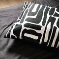 Lenjerie de pat King Size, Twilight, Homla, 3 piese, 200x220 cm, microfibra din poliester, negru/alb